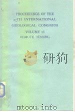 Proceedings of the 27th international geological congress.vol.18:Remoth sensing.1984     PDF电子版封面     