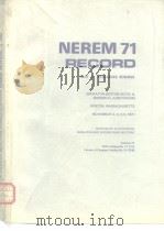 NEREM 71 RECORD Volume 13 PART 3: PACKAGING SEMINAR PDF电子版封面