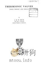 Thermionic Valves A.H.W.beck PDF电子版封面