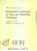 International Conference on Thin-and Thick-Film Technology PDF电子版封面 3800711303