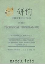 Proceedings of the technical Programme Internepcon Europa 73 PDF电子版封面