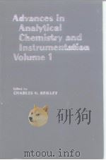 Advances in Analytical Chemistry and Instrumentation VOLUME I PDF电子版封面