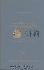 Laser solid interactions and laser processing-1978. PDF电子版封面