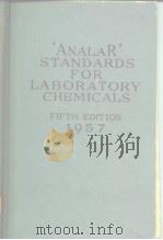 ‘ANALAR‘ STANDARDS FOR LABORATORY CHEMICALS FIFTH EDITION 1957 PDF电子版封面