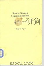Secure Speech Commumnications PDF电子版封面
