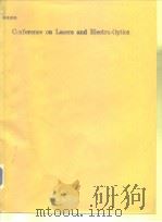Conference on Lasers and Electro-Optics PDF电子版封面