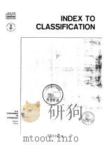 INDEX TO CLASSIFICATION 1972 PDF电子版封面