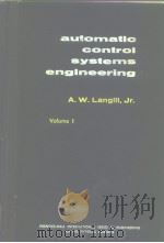 AUTOMATIC CONTROL SYSTEMS ENGINEERING VOLUME I PDF电子版封面