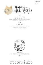 INTERNATIONAL MONOGRAPHS ON RADIO PDF电子版封面