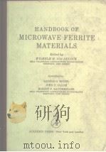 Handbook of microwave ferrite materials. PDF电子版封面