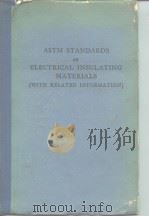 ASTM standards on electrical insulating materials(with related information) PDF电子版封面