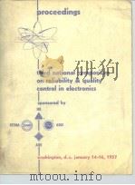 Proceedings:third national symposium on reliability & quality contro in electronics PDF电子版封面