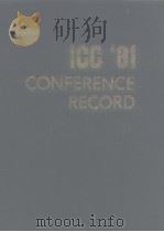ICC'81 conference record.boston.V.1 PDF电子版封面