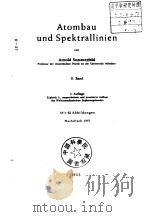 Atombau und Spektrallinien Ⅱ.Band PDF电子版封面