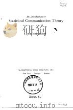 An Introduction to Statistical Communication Theory PDF电子版封面