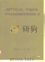 OPTICAL FIBER TRANSMISSION Ⅱ PDF电子版封面