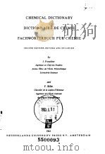 CHEMICAL DICTOINARY DICTIONNAIRE DE CHIMIE FACHWORTERBUCH FUR CHEMIE（ PDF版）