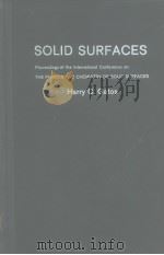 Solid surfaces PDF电子版封面