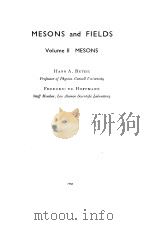 MESONS and FIELDS Volume ⅡMESONS PDF电子版封面
