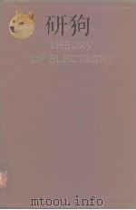Theory of electrons PDF电子版封面