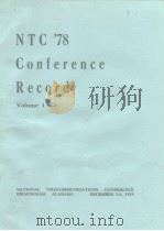 NTC'78 conference record V.1 PDF电子版封面