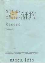 NTC'78 National telecommunications conference record Vo1.2 PDF电子版封面