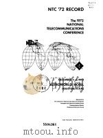 NTC'72 recerd the 1972 National Telecommunications Conference PDF电子版封面