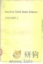 Applied solid state science Vol.4.1974. PDF电子版封面