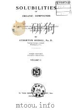 Solubilities of Inorganic and Metal Organic Compounds Vol.2.Seidell（ PDF版）