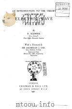 AN INTRODUCTION TO THE THEORY AND DESIGN OF ELECTRIC WAVE FILTERS PDF电子版封面