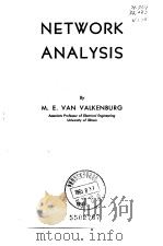 NETWORK ANALYSIS PDF电子版封面