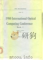 1980 International Optical Computing Conference Book I PDF电子版封面