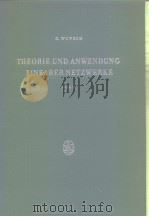 Theorie und anwendung linearer netzwerke PDF电子版封面