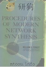 Procedures of modern network synthesis PDF电子版封面