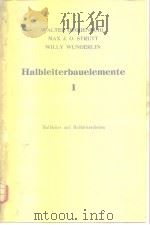 Halbleiterbauelemente V.I. PDF电子版封面