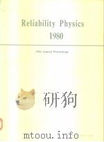 Reliability physics 1980. PDF电子版封面