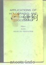 Applications of holography and optical data processing.1977. PDF电子版封面 0080216250