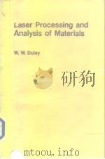Laser pricessing and analysis of materials 1983 PDF电子版封面 0306410672