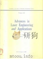 Advances in laser engineering and applications 1980 PDF电子版封面 0892522763