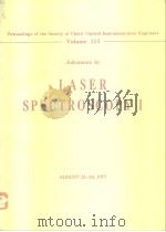 Advances in Laser Spectroscopy I PDF电子版封面
