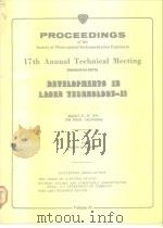 Developments in laser technology-II 1973 PDF电子版封面