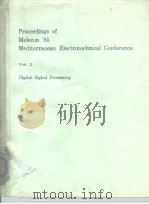 Proceedings of melecon'85 Mediterranean Electrotechnical Conference Vol.2 Digital Signal Proces     PDF电子版封面     