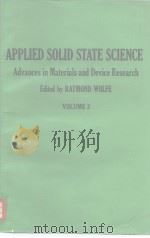 Applied solid state science Vo1.2 PDF电子版封面
