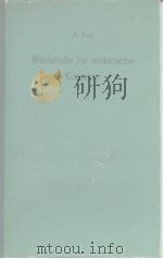A.Keil Werkstoffe fur elektrische Kontakte     PDF电子版封面     