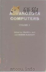 ADVANCES IN COMPUTERS VOLUME3 PDF电子版封面