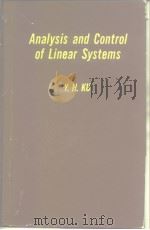 Analysis and Control of Linear Systems PDF电子版封面