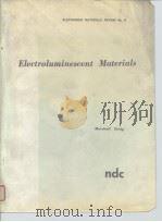 electroluminescent materials 1970. PDF电子版封面
