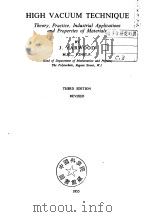 HIGH VACUUM TECHNIQUE PDF电子版封面 J.YARWOOD