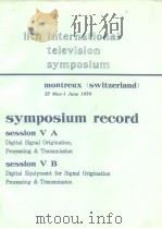 International television symposium 11th Session 5 1979 PDF电子版封面