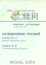 11th international television symposium session 2 1979 PDF电子版封面